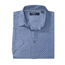 Toscano Patterned Shirt - Silk-Rayon, Short Sleeve (For Men) in Powder Blue - Closeouts