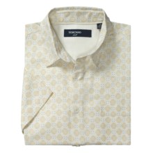 Toscano Patterned Shirt - Silk-Rayon, Short Sleeve (For Men) in Seashell Medallion Print - Closeouts