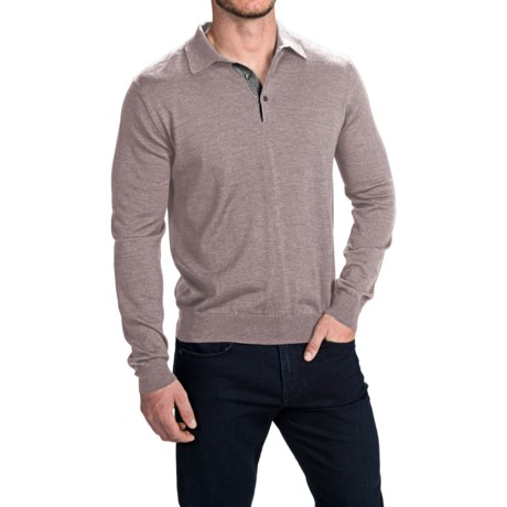 Toscano Polo Sweater Italian Merino Wool For Men