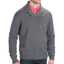 Toscano Salt and Pepper Sweater - Merino Wool Blend, Shawl Collar (For Men) in 091 Dark Grey Heather - Closeouts