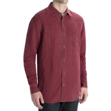 Toscano Silk-Linen Shirt - Long Sleeve (For Men) in Red - Closeouts