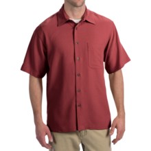 Toscano Silk Shirt - Short Sleeve (For Men) in Rosewood - Closeouts