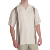 Toscano Twill Shirt - Silk-Rayon, Contrast Color, Short Sleeve (For Men)