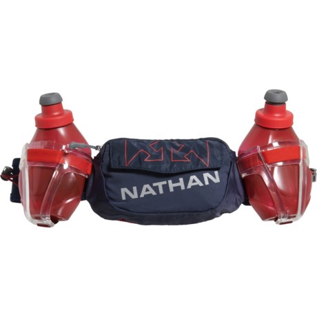 Nathan Trail Mix Plus 2 Hydration Belt with Water Bottles - BLUE NIGHTS/HIGH RISK RED ( )