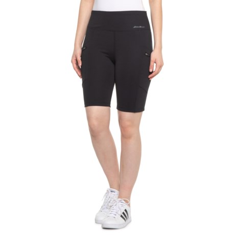 Eddie Bauer Trail Tight Shorts - UPF 50+, High Rise (For Women) - CLASSIC BLACK (L )