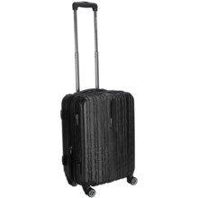 Traveler’s Choice Tasmania Hard Case Spinner Suitcase - Expandable, 20” in Black - Closeouts