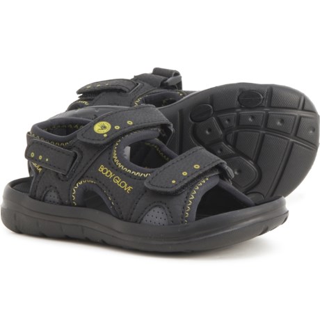 Body Glove Trek Sport Sandals (For Kids) - BLACK/YELLOW (2 )