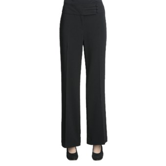 Tribal Sportswear Comfort Waist Pants - Pleated Closure (For Women) in Black