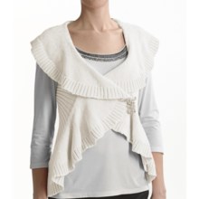 Tribal Sportswear Cotton Wrap Vest (For Women) in Cream