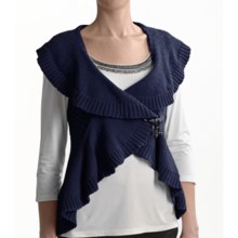 Tribal Sportswear Cotton Wrap Vest (For Women) in Ink Blue
