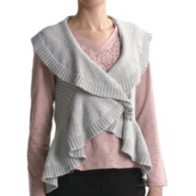 Tribal Sportswear Cotton Wrap Vest (For Women) in Light Grey Mix