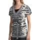 Tribal Sportswear Knit Animal-Pattern Tunic Shirt - Metallic, Short Sleeve (For Women)