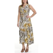 Tribal Sportswear Knit Print Dress - Sleeveless (For Women) in Sunflower