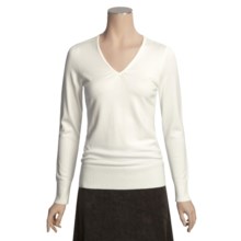 Tribal Sportswear Pinch V-Neck Sweater (For Women) in Marshmallow