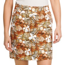 Tribal Sportswear Printed Sateen Skort - Stretch Cotton (For Women) in Tiger Lily