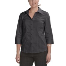Tribal Sportswear Shaped Shirt - 3/4 Sleeve (For Women) in Charcoal
