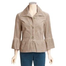 Tribal Sportswear Stretch Corduroy Jacket - Ruffle Detail (For Women) in Birch