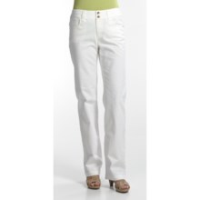 Tribal Sportswear Top-Stitched Jean-Style Pants - Stretch Cotton (For Women) in White