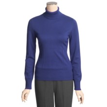 Tribal Sportswear Turtleneck Sweater - Rib-Knit Collar (For Women) in Sapphire