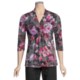 Tribal Sportswear Watercolor Knit Shirt - V-Neck, Empire Waist, 3/4 Sleeve (For Women)