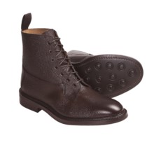 Tricker’s Burford Boots - Pebbled Leather (For Men) in Espresso Scotch Grain - Closeouts