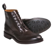 Tricker’s Langston Wingtip Boots - Leather (For Men) in Espresso Burnished - Closeouts