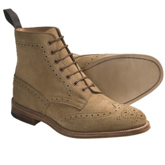 Tricker’s Langston Wingtip Boots - Suede (For Men) in Gaucho Repellow Suede