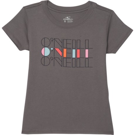 O&#39;Neill Triple Logo T-Shirt - Short Sleeve (For Big Girls) - GREY (L )