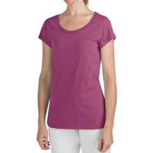 True Grit 40 Cotton Jersey T-Shirt - Scoop Neck, Short Sleeve (For Women) in Plum - Closeouts
