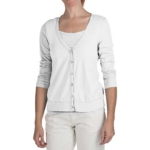 True Grit 40’s Cotton Jersey Cardigan Sweater - V-Neck, Long Sleeve (For Women) in White - Closeouts