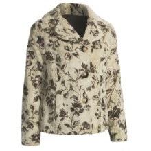 True Grit Bohemian Floral Jacket - Faux Shearling (For Women) in Winter White - Closeouts
