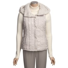 True Grit Bonded Quilted Vest - Attached Faux-Fur-Trimmed Hood (For Women) in Pearl Dimond Stitch - Closeouts