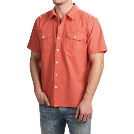 True Grit Brushed Cotton Solid Shirt Short Sleeve (For Men)