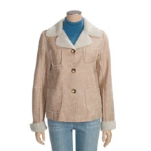 True Grit Burnished Faux-Calfskin Jacket - Button Front (For Women) in Chamois - Closeouts