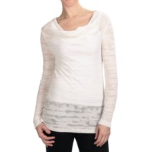 True Grit Camo T-Shirt - Cowl Neck, Long Sleeve (For Women) in White - Closeouts