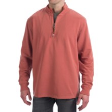 True Grit Cashmere Fleece Sweater - Cotton Blend, Zip Neck (For Men) in Faded Red - Closeouts
