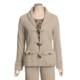 True Grit Cashmere Fleece Toggle Jacket - Butterfly Thermal Knit Lining (For Women)