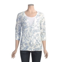 True Grit Charming Cardis Cardigan Sweater (For Women) in White/Chambray - Closeouts