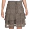 True Grit Chiffon Ruffle Skirt (For Women) in Brown Floral