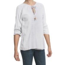 True Grit Cody Peasant Shirt - 3/4 Sleeve (For Women) in White - Closeouts