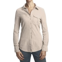 True Grit Corduroy Boyfriend Shirt - Long Sleeve (For Women) in Chalk - Closeouts