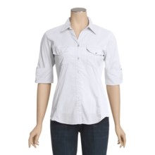 True Grit Cotton Voile Shirt - 3/4 Sleeve (For Women) in White - Closeouts