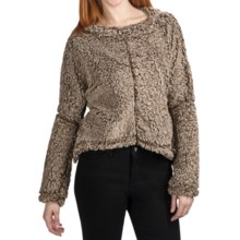 True Grit Cozy Crop Sweater (For Women) in Moss - Closeouts