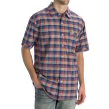 True Grit Dylan Check Shirt - Short Sleeve (For Men) in Blue - Closeouts