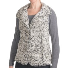 True Grit Embossed Faux-Fur Vest (For Women) in Black/Natural - Closeouts