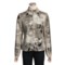 True Grit Embossed Vintage Rose Jacket - Full Zip (For Women) in Ivory