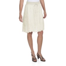 True Grit Eyelet Skirt - Cotton-Silk, Fully Lined (For Women) in White - Closeouts