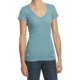 True Grit French Rib Shirt - Short Sleeve, V-Neck (For Women)