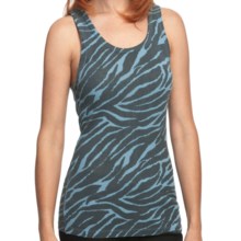 True Grit French Rib Zebra Print Tank Top (For Women) in Seaside - Closeouts