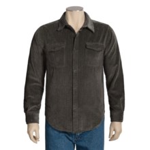 True Grit Frosted Cut Cord Shirt - Button Front, Long Sleeve (For Men) in Charcoal - Closeouts